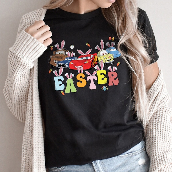 Comfort Colors® Disney Cars Movie Character Easter Day Shirt, Disneyland Shirt, Magic Kingdom Shirt, Family Matching Shirt, Easter Bunny