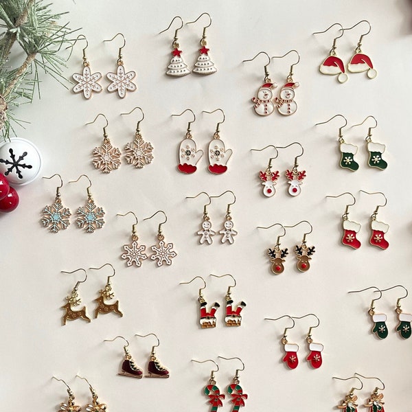 Christmas Earrings | Handmade Earrings | Hypoallergenic Earrings | Secret Santa Gift | Dangle Earrings| Silver Plated | Gold Plated Earring