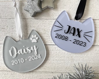 Heavenly Cat Ornament | Christmas Cat Ornament | Acrylic Cat Ornament | Lost Pet Gift  | Cat Gift | Stocking Stuffer | Secret Santa | Kitty