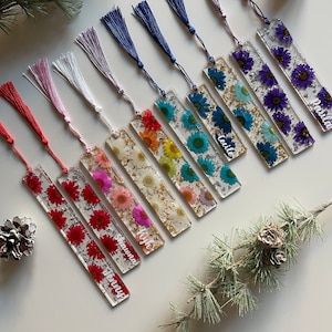 Bookmark | Personalized Bookmarks | Resin Bookmarks | Teacher's Gift | Birthday Gift | Gift for Her | Flower Bookmark | Grad 2024 Gift