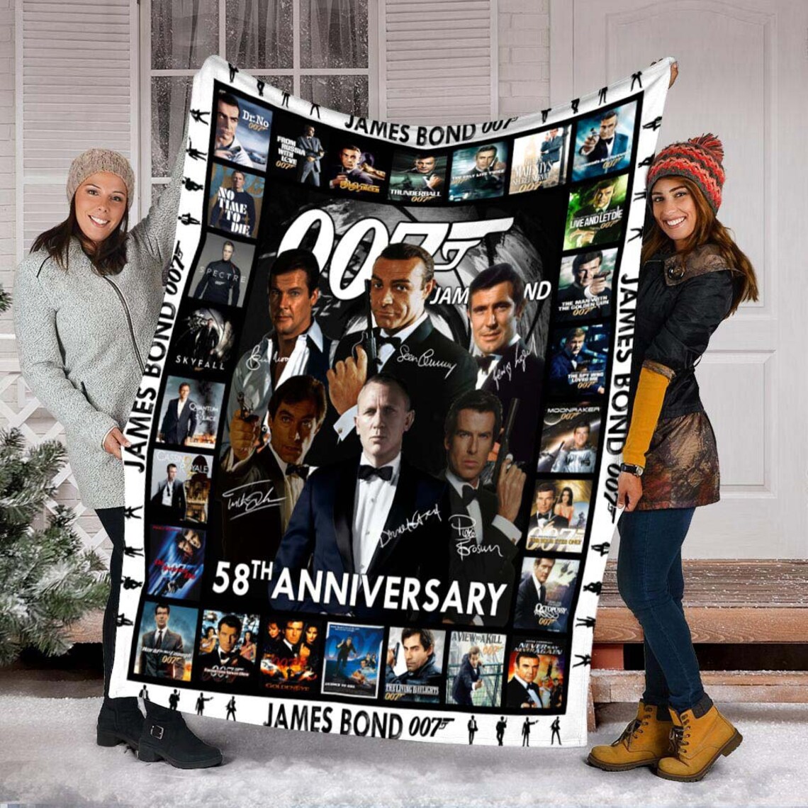 James Bond 007 Blanket Special Gift Anniversary Gift Gift Etsy