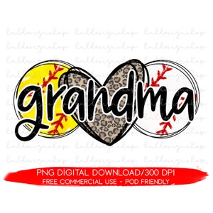 Baseball Grandma Png, Softball Grandma Png, Grandma Of Both Png, Sports Life Png, Baseball And Softball Grandma Png, Ballers Png Sublimation