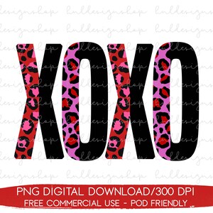 XOXO Valentine Png, XOXO Sublimation Designs, XOXO Png, Valentines Designs For Sublimation, Vday Png, Leopard Valentine Png, Leopard Png