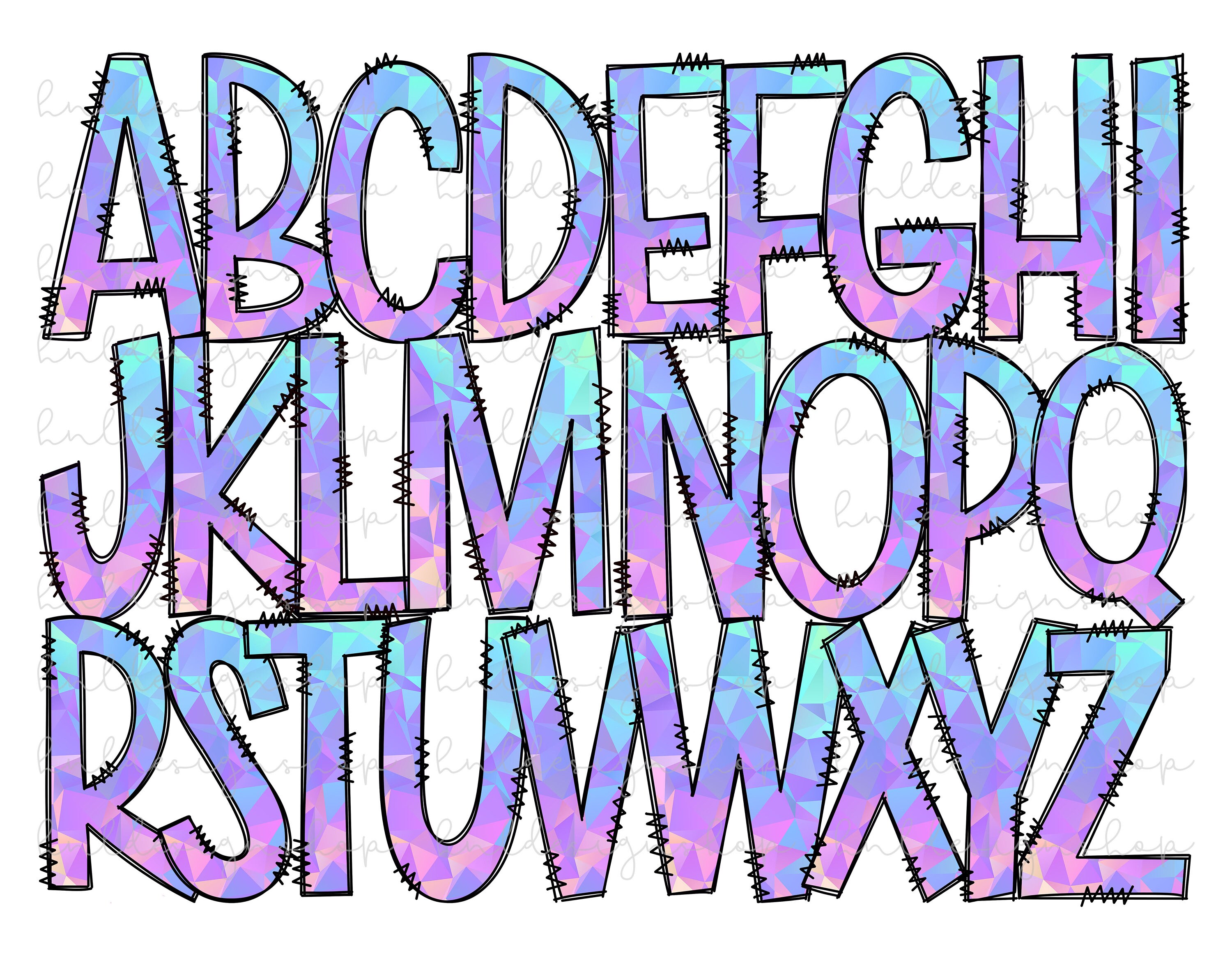 Crystal Doodle Letters Png, Crystal Font Png, Crystal Sublimation Shirt ...