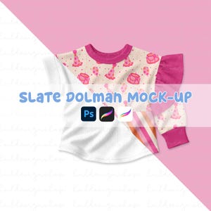 Slate Dolman Mock-up, Colorblock Mockup, Realistic Mock Up Template, Kids Clothes Mockup Photoshop, Procreate Mock-up, Samantha Marie Design