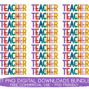 Teacher Png Bundle, Teacher Sublimation Designs, Teacher Shirt Designs, Teacher PNG For Sublimation Bundle, Retro Teacher Png, Retro Bundle