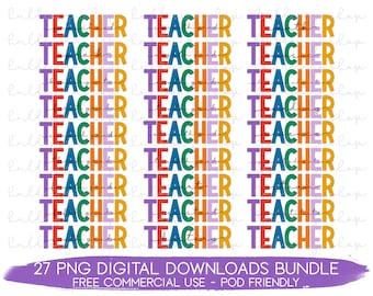 Lehrer Png Bundle, Lehrer Sublimation Designs, Lehrer Shirt Designs, Lehrer PNG für Sublimation Bundle, Retro Lehrer Png, Retro Bundle