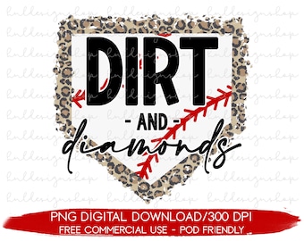 Dirt And Diamonds Baseball Png, Baseball Mama Png, Baseball Leopard Png, Baseball Sublimation, Baseball Vibe Png, Game Day Baseball Life Png