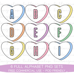 CONJUNTO DE 6 Letras Coração Doce PNG, Letras Dia Dos Namorados Png, Coração Doce Dia Dos Namorados Png, Desenhos De Sublimação Dos Namorados, Uso Comercial Png