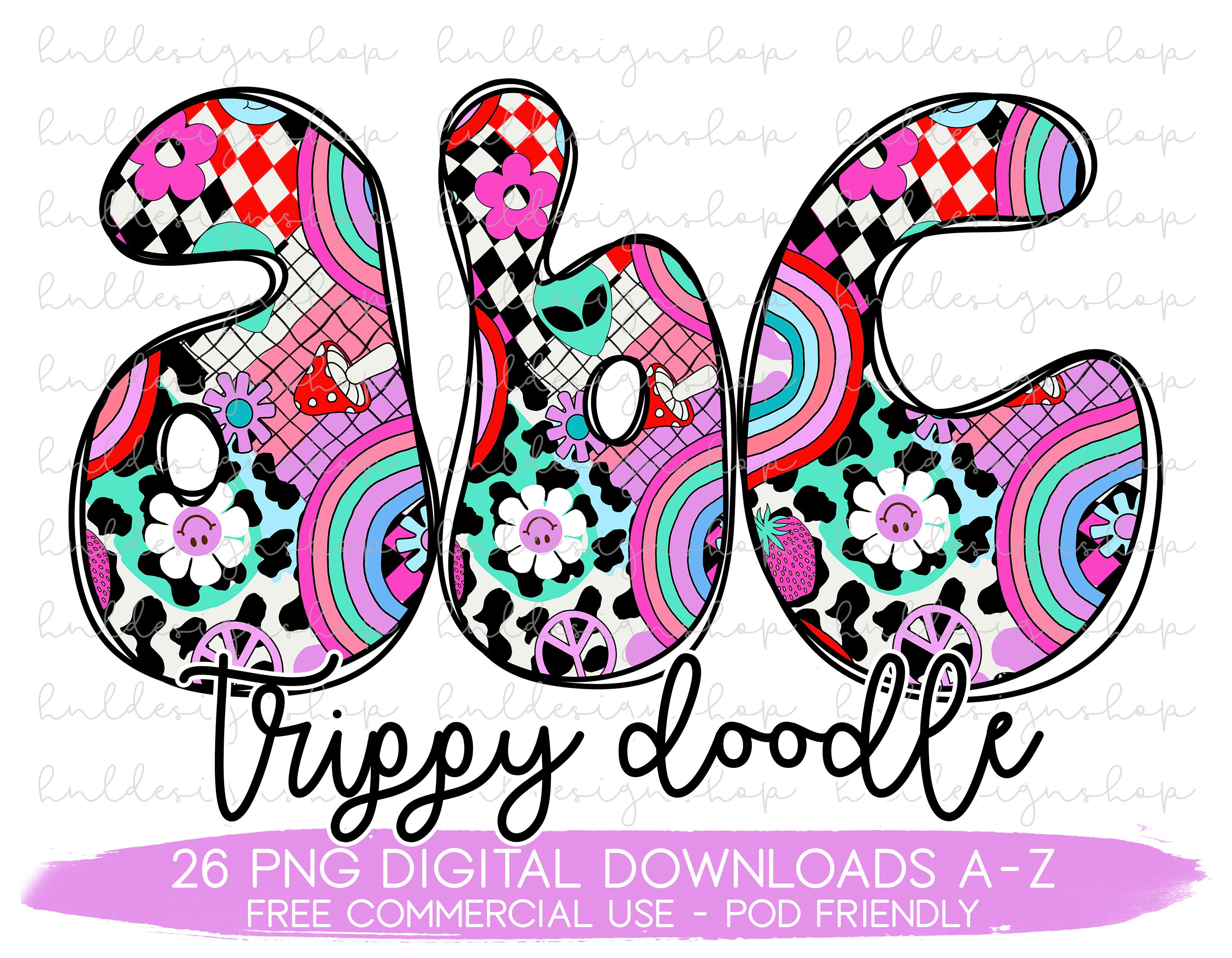 Throwback Lettering 90s Retro Doodle Letters Png, Retro Font Png, 90s Sublimation, Retro ...