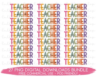 Lehrer Png Bundle, Lehrer Sublimation Designs, Lehrer Shirt Designs, Lehrer PNG für Sublimation Bundle, Retro Lehrer Png, Retro Bundle