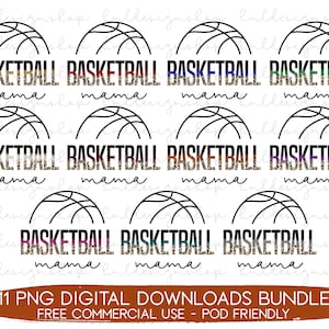 BUNDLE Basketball Mama Png, Basketball Team Colors Png, Basketball Sublimation Bundle, Basketball Life Png, Matching Basketball Shirt Png