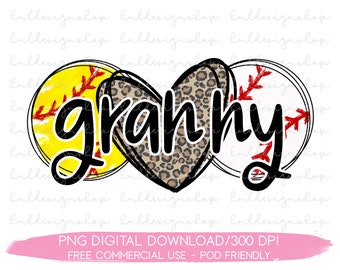 Baseball Oma Png, Softball Oma Png, Oma von beidem Png, Sport Leben Png, Baseball und Softball Oma Png, Ballers Png Sublimation
