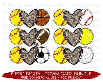 SOFTBALL Png Bundle, Sports Bundle Png, Baseball Blank Png, Soccer Blank PNG, Sports Sublimation Blank, Leopard Print PNG, Sports Mom Png