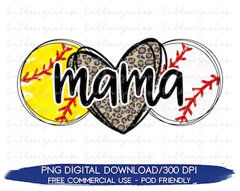 Baseball Mama Png, Softball Mom Png, Mom Of Both Png, Sports Life Png, Baseball And Softball Mom Png, Busy Raising Ballers Png Sublimation
