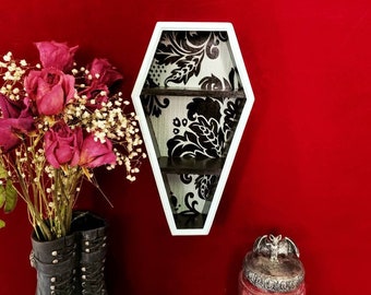 Coffin Shelf, Crystal Display shelf, Goth Furniture, Essential oil storage, Gothic Home Décor, Witch gifts, Birthday gift for teen girl
