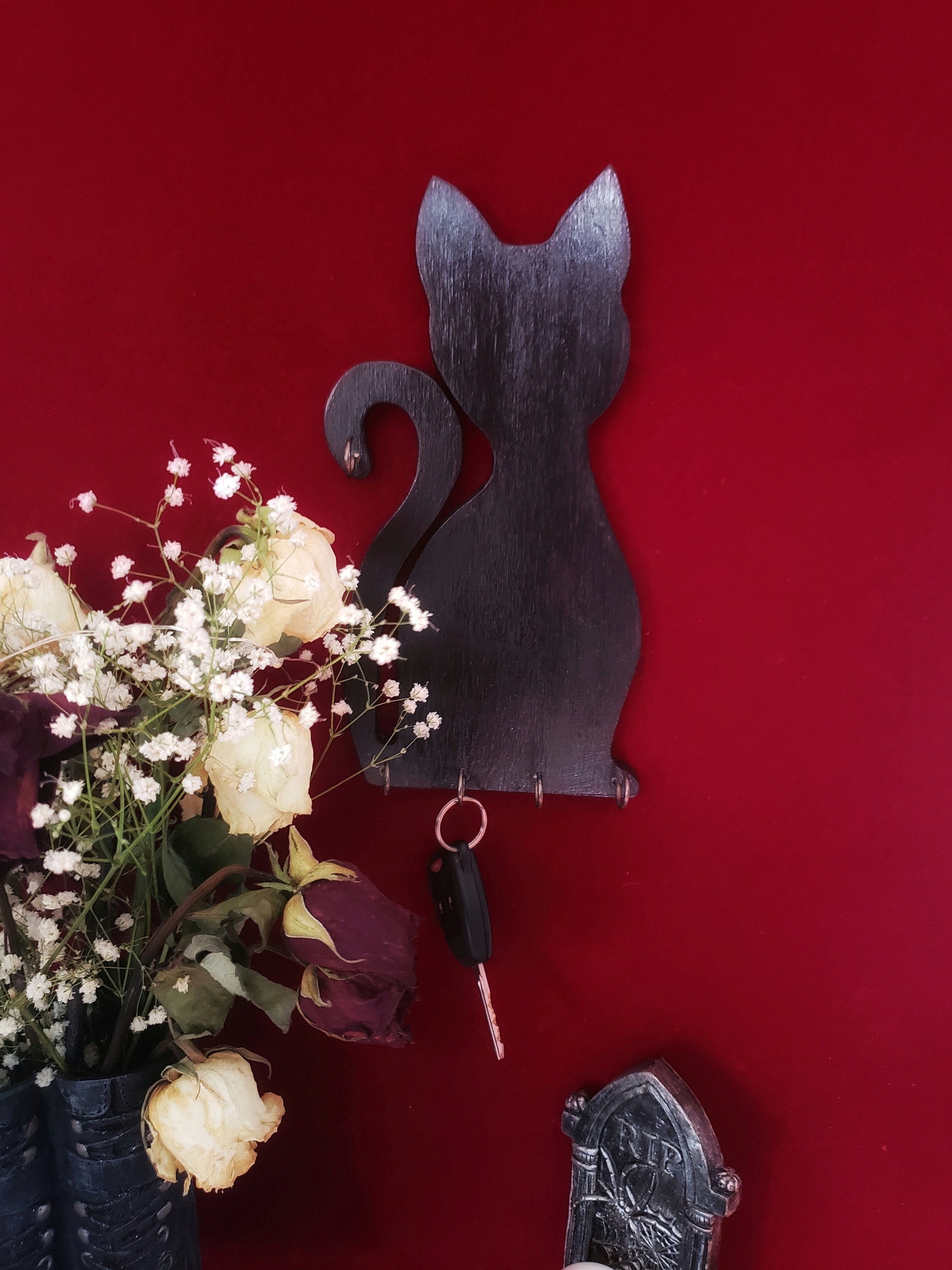 Cat Jewelry Stand soporte de llave de gato para la pared Etsy