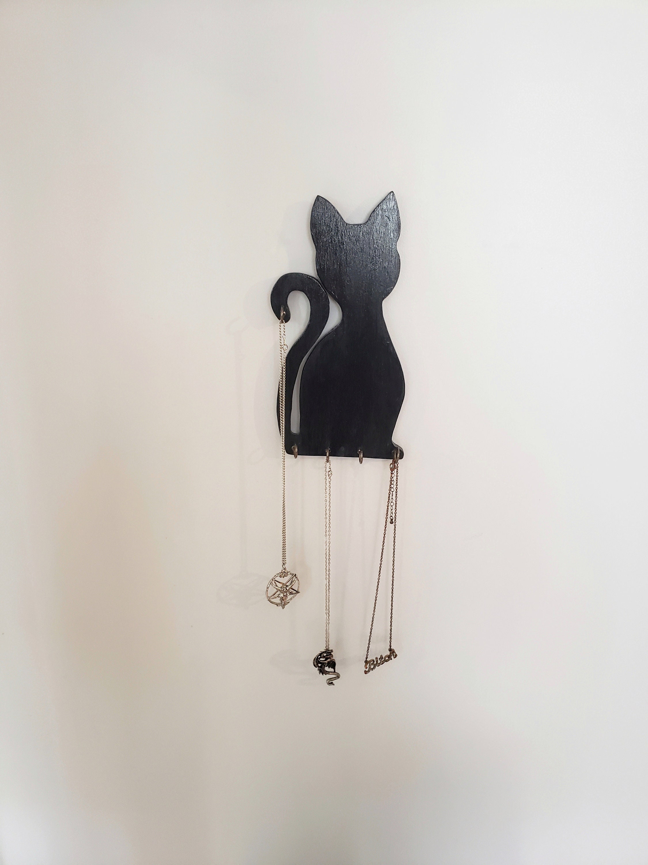 Cat Jewelry Stand soporte de llave de gato para la pared Etsy