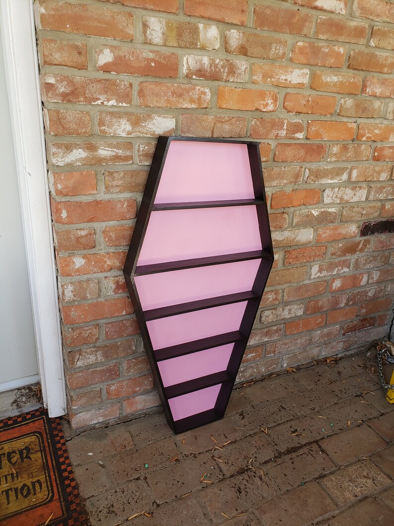 Coffin Shelf Coffin Wall Shelf Tattoo Ink Shelf 3 Foot Tall Etsy