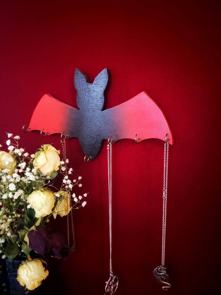 Bat jewelry box Bat key holder wall hanging jewelry Etsy