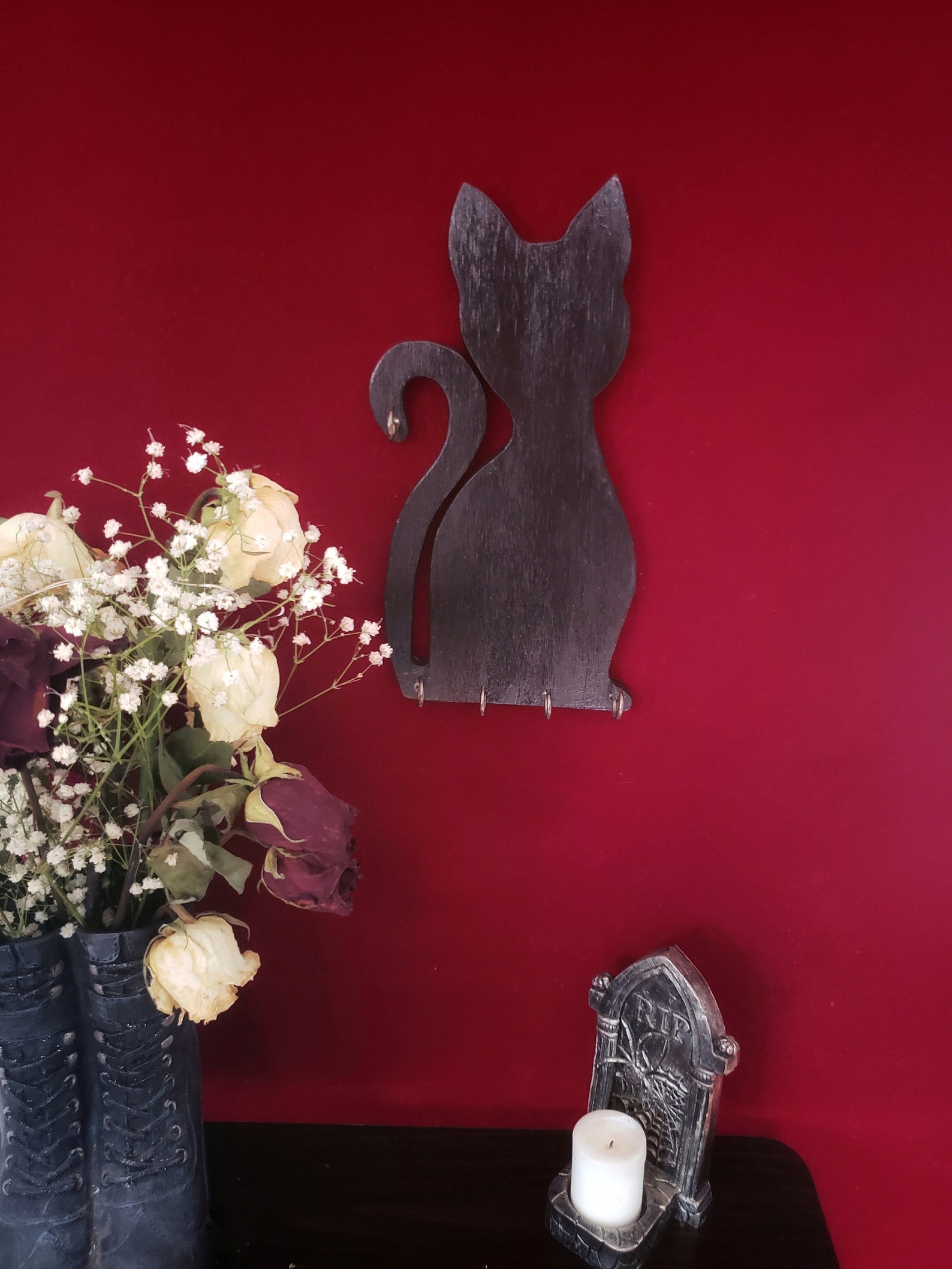 Cat Jewelry Stand soporte de llave de gato para la pared Etsy