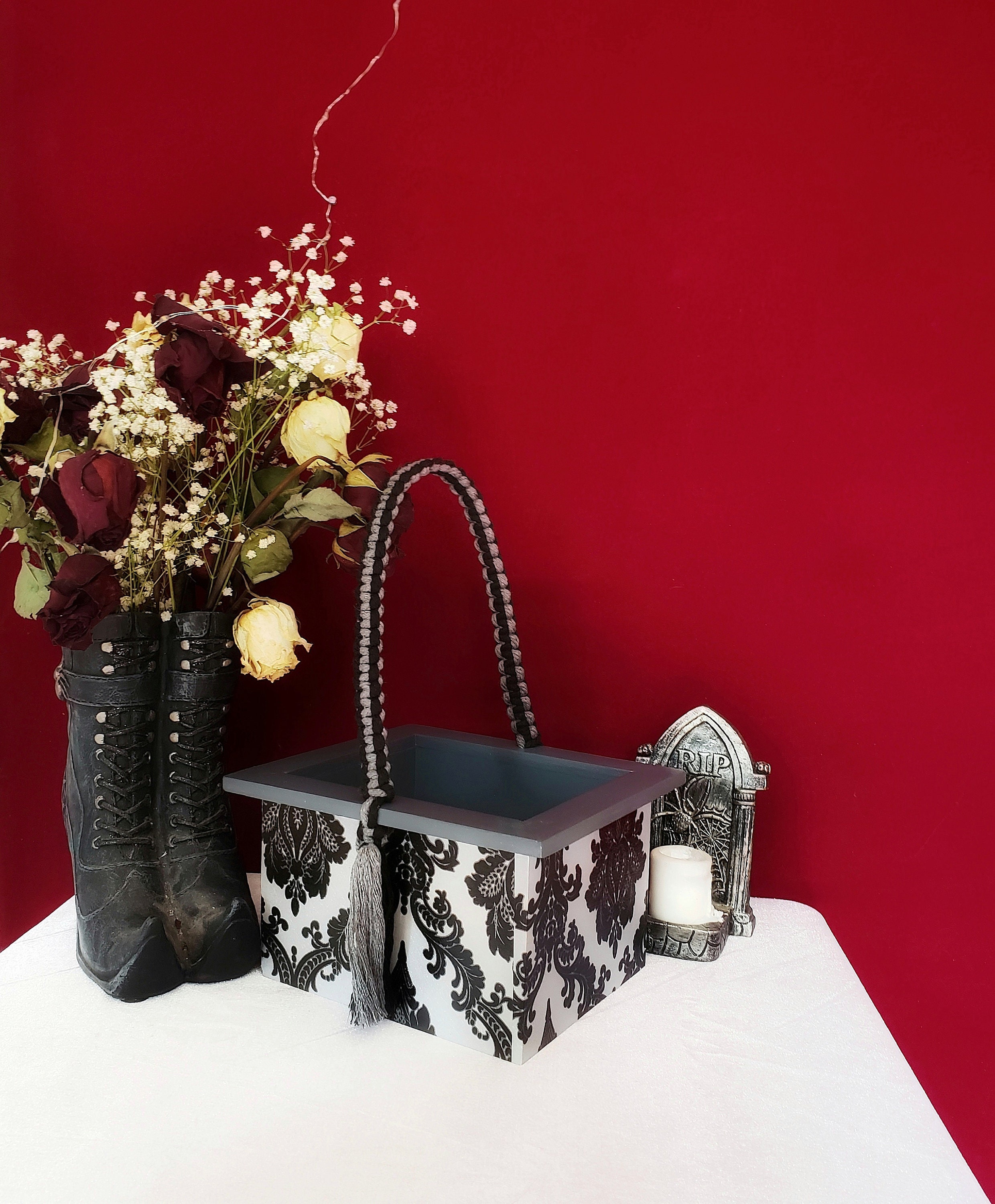 Goth Basket Gothic Nursery Decor Goth Baby Gift Goth | Etsy