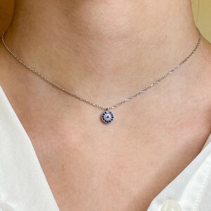 Dainty Evil Eye Necklace / Evil Eye Sterling Silver / Sterling Silver Necklace / Layering necklace / Gifts for Her / Evil eye jewelry