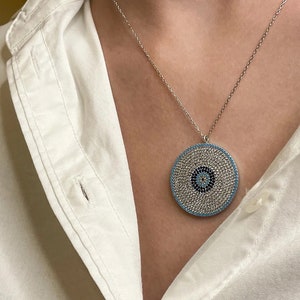 Evil Eye Necklace / Evil Eye Sterling Silver / Sterling Silver Necklace / Layering necklace / Gifts for Her / Evil eye jewelry / Mothers day