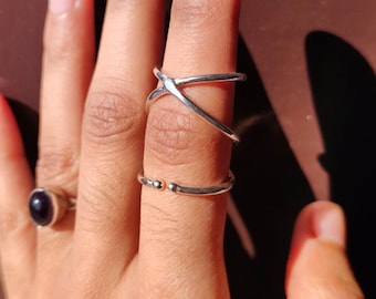 Sterling Silver Finger Splint Ring: Swan Neck, PIP DIP Joint Support