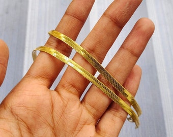 Minimalist Snake Chain Necklace: Adjustable Cuban Link Choker