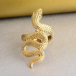 Antique Ring Set, Snake Ring, Textured, Serpentine Style, Cute Ring, Love Ring, Coiled Snake Ring Adjustable