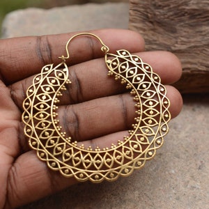 Big Gold Earrings, Large Hoop Earrings, Gold Plated Big Gold Hoops , Endless Circle Hoop Earrings , Oversize Earrings