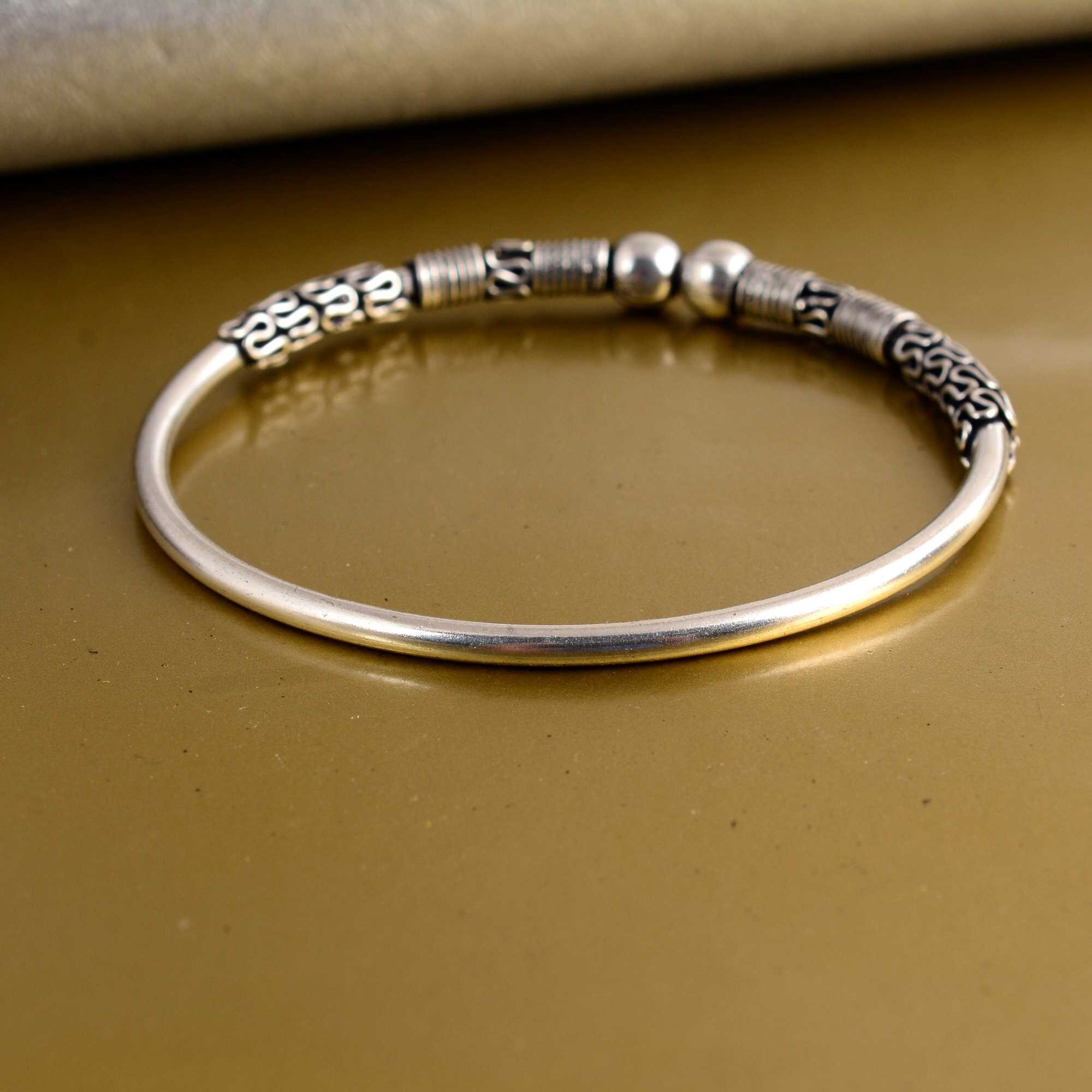 Oxidized Silver Bangle Set: Indian Tribal Boho Jewelry - Etsy