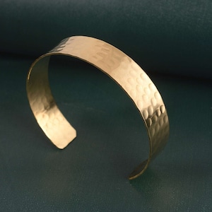 Hammered Gold Cuff Bracelet: Minimalist Skinny Bangle