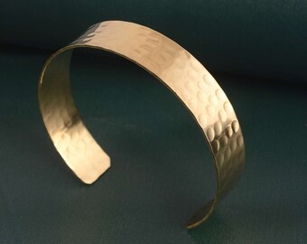 Hammered Gold Cuff Bracelet: Minimalist Skinny Bangle