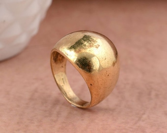 Handmade Chunky Dome Ring: Wide Band Statement Ring