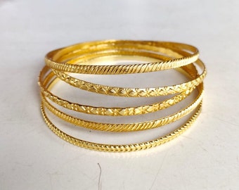 Indian Gold Filled Bangle: Women's Stacking Bracelet