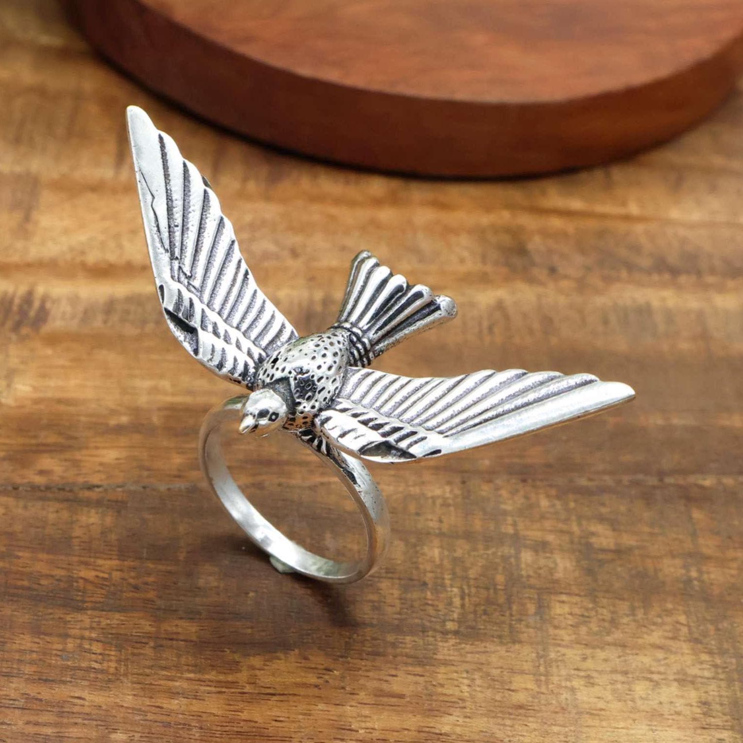 Handmade Brass Swallow Ring, Animal Bird Jewelry - Etsy