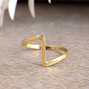 Minimalist Flat Bar Ring: Geometric Stacking Ring