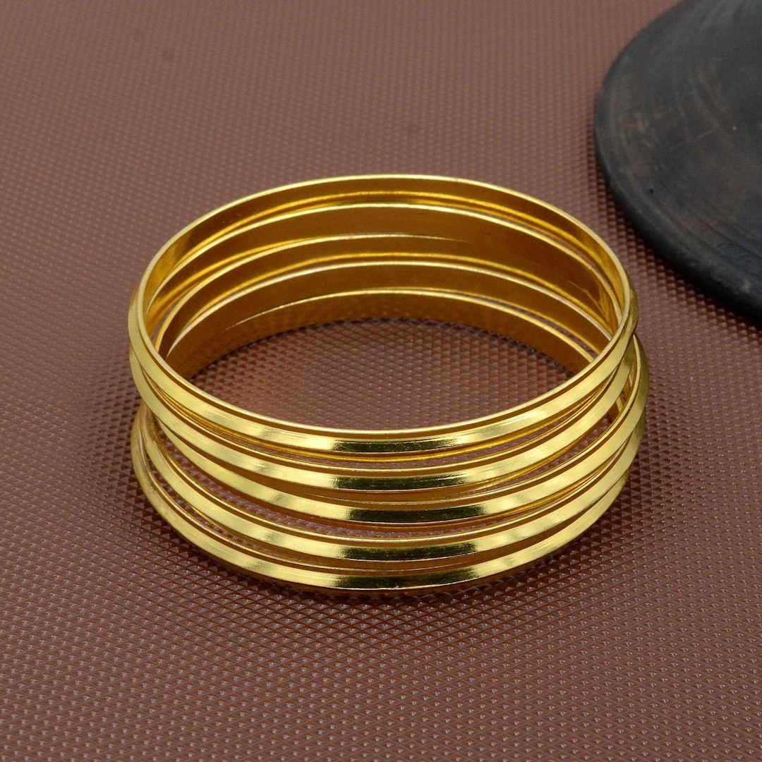 Customized Size 18kt Gold Filled Bangles, Stackable Bangle