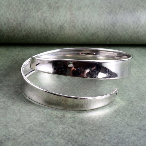 Silver Upper Arm Cuff: Greek Boho Arm Bracelet UK