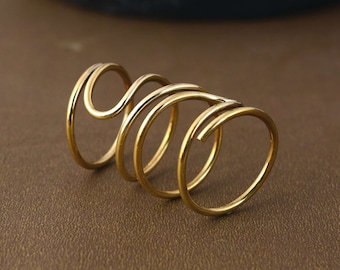 Brass Swan Neck Splint Ring: Adjustable Arthritis Support
