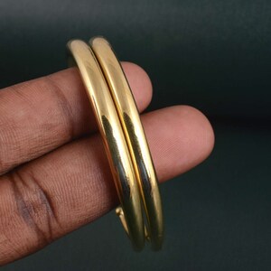 Simple Solid Brass Bracelet, Bangle, Boho, Ethnic, Rustic, Bohemian ...