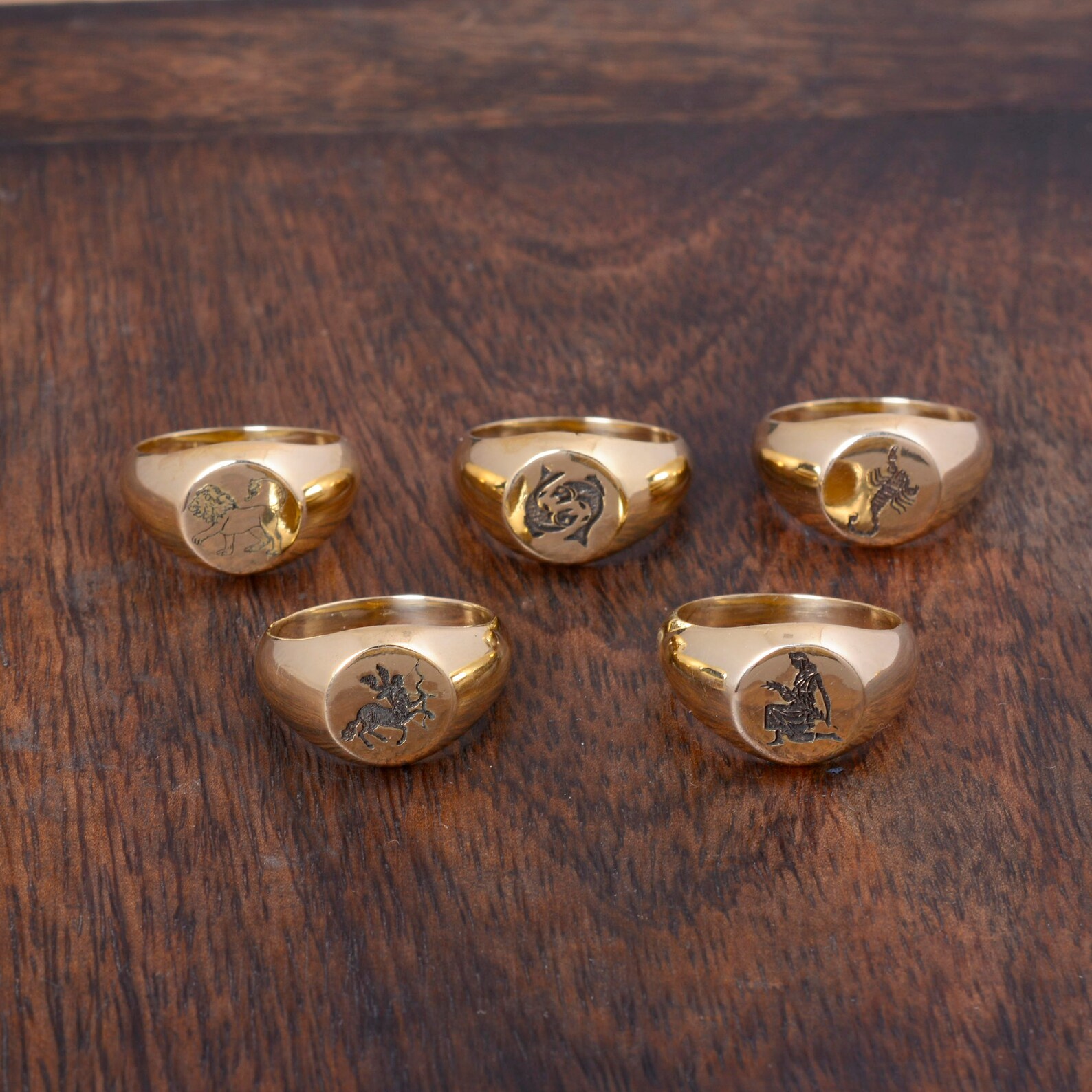Zodiac Sign Rings Zodiac Ring Zodiac Rings Etsy