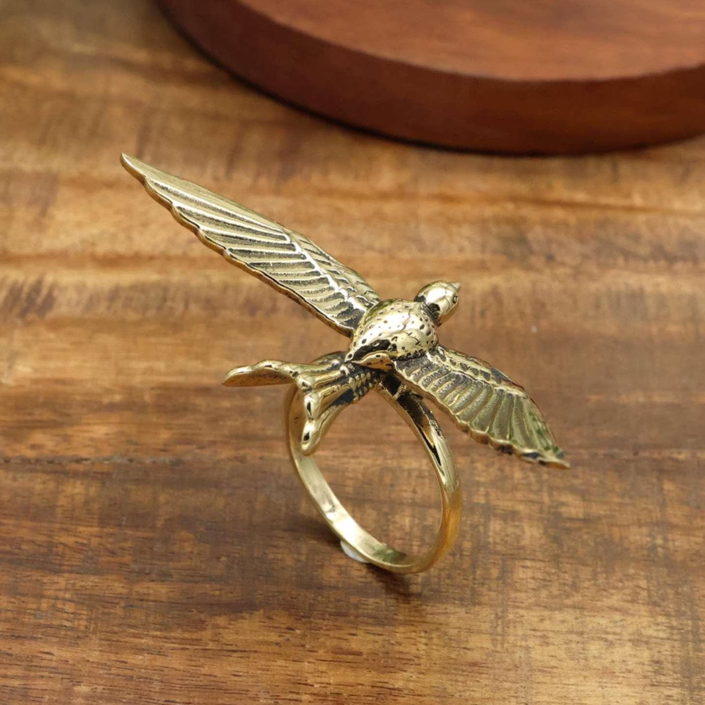 Gold Bird Ring, Swallow Ring, Handmade Animal Ring - Etsy