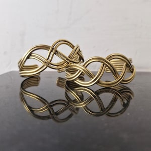 Brass Celtic Bracelet, Irish Bracelet, Knot Bracelet, Celtic Jewelry For Her, Dara Knot Bracelet, Celtic Knot Bracelet Cuff, Gift For Her