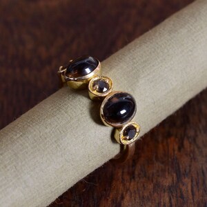 Tigerauge Messing Ring: Handgefertigter Edelstein Ring