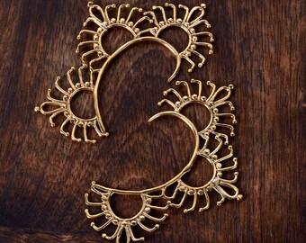 Brass Tribal Ear Cuff: Bohemian Ear Wrap Earpiece