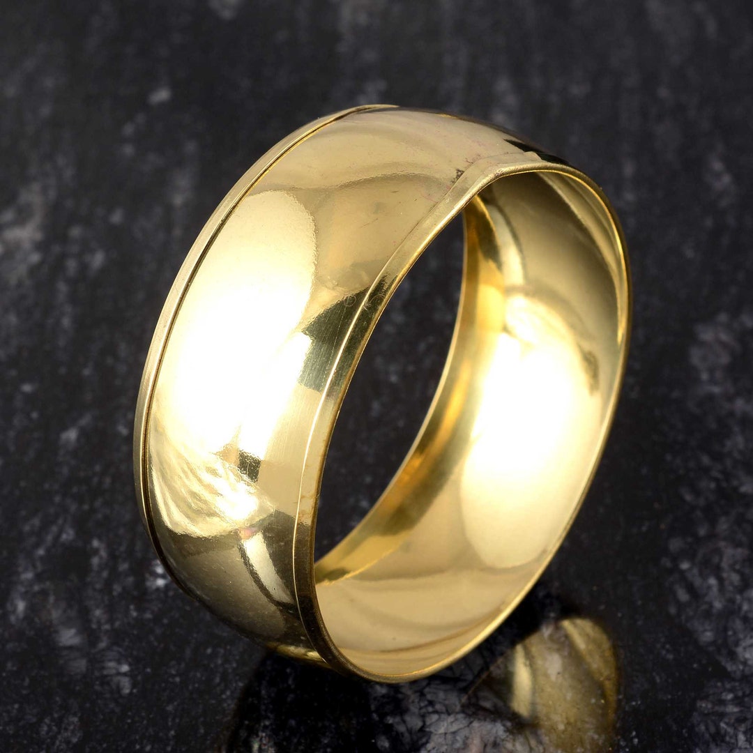 Gold Chunky Wrist Bangle Bracelet, Gold Wide Bracelet, Chunky Gold