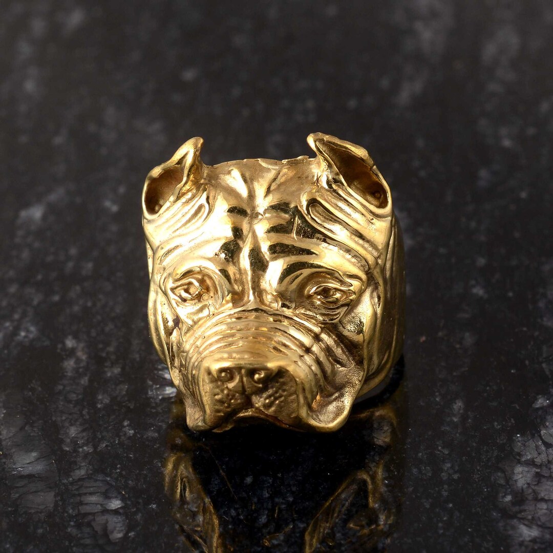 Vintage Bulldog Ring: Men's Punk Biker Dog Jewelry - Etsy